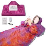 BAUSATZ Portable Sauna Blanket Home Sauna Tent Infrared Blanket Portable Infrared Sauna Red Light Sauna Home Sauna Pod Infrared Home Sauna Room Infrared Sauna Blanket 180 * 80cm (Purple) UK Plug