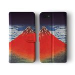 Tirita Phone Case Compatible with iPhone 6 & 6s Flip Book Wallet Cover PU Leather Japanese Art Hokusai The Red Fuji