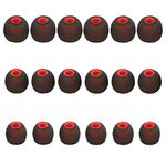 DMZHY Ear Bud Replacement Pieces Silicone Ear Tips Earbud Tips Replacement Earbud Tips Earbud Cover Silicone Fit for in-Ear Headphones(Inner Hole from 3.8mm-5.1mm Earphones) 9 Pairs SML Red/Black