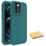 LifeProof FRĒ Series Waterproof Case for iPhone 12 Pro Max with Cleaning Cloth - Non-Retail Packaging - Frēe Diver (Ocean Depths/Peacock Blue)