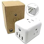 Cruise Approved Power Strip Non Surge Multi Plug [6 Outlets] 3 USB & 3 AC Outlet for Carnival, Royal Caribbean, Norwegian NCL, Princess Disney & All Cruise Ships in 2024 & 2025