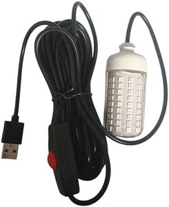 Frxib Underwater Fishing Light,8W USB Port Spotlight | Waterproof 5-Meter Cable Green Fish Attracting Light - for Squid Mackerel Bonito Night Boat Sea