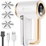 Electric Lint Remover WiredLux - Rechargeable Fabric Shaver Bobble Remover for Clothes & Furniture - Adjustable 3-Speed, 6-Leaf Blade, USB Charging, Debobbler with Dual Protection