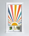 Lister Cartwright Blackout Roller Blinds Windows Child Safety Fitting Included Beautiful Design, Painted Sun 90 x 160 cm