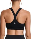 RUNNING GIRL Sports Bras for Women High Support,Racerback Workout Bra Moulded Cup High Impact Sports Bra for Women Large Bust(WX3046 Black M)