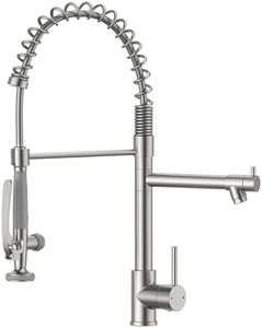 Fapully Commercial Pull Down Kitchen Sink Faucet Brushed Nickel