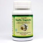 Ayur365 Garlic Veg Capsules 60ct. Supports Heart & Lowers Lipid levels, & For Respiratory Health