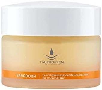 Sea Buckthorn Moisturising Face Cream (50 ml) - Smooths Skin & Reduces Wrinkles - With Organic Jojoba Oil & Cupuaçu Butter - for Dry and Low-Fat Skin - Vegan - TAUTROPFEN Natural Cosmetics