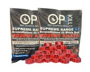 Opkill Rat Poison & Mouse Killer TWIN PACK 600g Strongest Bait Available Weatherproof Fast Acting and Safe For Professional and Domestic use (Professional Choice Blocks 30 x 20g) …