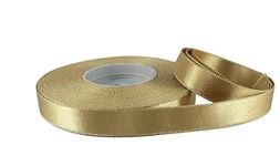 Double Side Multi-Purpose Satin Ribbon Roll of 18 Meters Approx for Parties Decorations,Invitation Card, Gift Wrapping, and Craft, Project Work (0.5 Inch, Golden)