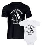 Varsany 3D Puff Personalised First Father's Day Shirts: Matching Tees for Dad & Child | Gift for Him, Her, Baby & Celebrating Daddy's First Special Day