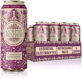 Corpse Reviver: Electrolyte Hydration Drink | 175mg Magnesium, 325mg Potassium, 20mg Zinc, Sodium, L-Theanine (Organic Non-Alcoholic Sparkling Water), Prickly Pear 12-Can