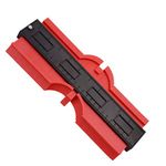 Plastic Contour Gauge 10 Inch Irregular Profile Outline Gauge Duplicator Standard Wood Marking Tool Tiling Laminate Tiles Edge Shaping Measure Ruler (Red)