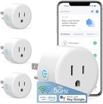 Eightree Smart Plug 5GHz & 2.4GHz, Smart Outlet WiFi Socket with APP Remote Control, Compatible with Alexa & Google Home, 4 Packs