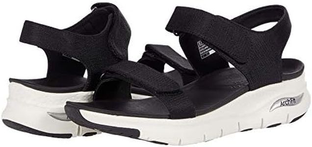 Skechers ARCH FIT TOURISTY, Sandalias para Mujer, Black Mesh, 39 EU
