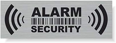 20 x Security Alarm Warning Sign Stickers - for internal and external use - Protection for home, car... - Weatherproof - Size: 2,9 x 1 in - "ALARM SECURITY"