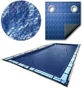 SWIMLINE HYDROTOOLS Super Guard Heavy Duty Pool Cover For Above Ground Swimming Pools |35 X 55 FT Cover | Blue / Black | Water Tube Sleeves | UV Protected For 30X50 FT Rectangle Pools | CO83555R