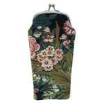 CTM® Women's Floral Print Tapestry Glasses Case, Blue