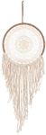 Dream Catcher Large Cream String Dreamcatcher with Tassels