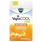 Vicks VapoCOOL Max Medicated Drops for Temporary Cough and Sore Throat Relief, Honey Lemon Chill Flavour, Lozenges, 40 Count