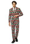 OppoSuits Fun Ugly Christmas Costumes for Men - Complete Xmas Suit: Includes Jacket, Pants and Tie