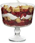 Libbey, 1-piece Set Selene Footed Glass Trifle Bowl, 9-inch, 96 oz, Clear