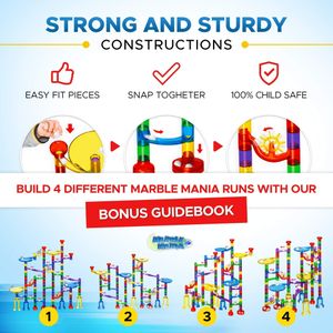 Marble Mania Marble Run Set – 162-Piece Construction Toy