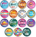 S&O Set of 15 Inspirational Magnets for Fridge - 1.5" Decorative Magnets for Refrigerator - Cute Magnets for Office - Motivational Magnets - Affirmation Magnets - Locker Magnets for Girls & Boys