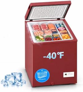 COWSAR 3.5 Cu.Ft Ultra-Low Temperature Chest Freezer, 14℉ to -40℉ Deep Freezer with 2 Removable Stainless Steel Baskets, Electronic Control, 7 Level Adjustable Thermostat