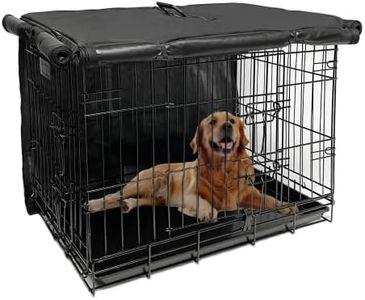 42 Inch Dog Crate Cover Dog Kennel Cover, Large XL Dog Crate for Large Dogs Wire Dog Cage with1 2 3 Doors, Waterproof 600D Oxford Fabric Indoor/Outdoor Black