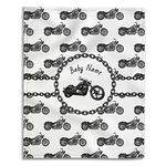 Personalized Baby Boys Blankets with Name Customized Motorcycle Super Soft Throw Blankets Swaddle Blanke Shower Gift for Infants Newborn