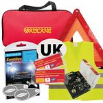 GADLANE European Car Travel Kit Driving France - Emergency Kit NF Approved Alcohol Breathalyser, Warning Triangle, UK Plate, Hi-Vis Vest, Headlight Adaptors, Universal Bulb Kit - In Zipped Bag