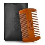 Wooden Beard Comb With Leather Case
