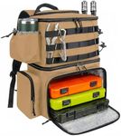 MATEIN Fishing Tackle Backpack with Cooler, Large Fishing Bag with Rod Holders for 4 Trays (Tray Not Included) & Fishing gear