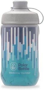 Polar Bottle - Zipper - 12oz Muck, Slate Blue & Turquoise - Insulated Water Bottle - Ideal for Your Mountain Bike Adventure - Keeps Water Cooler Longer, Fits Most Bike Bottle Cages