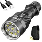 Nitecore TM9K TAC Tactical Flashlight, 9800 Lumen USB-C Rechargeable High Lumen Super Bright, Including NitecoreS Sticker