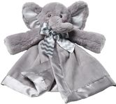 Bearington Baby Lil' Spout Snuggler, 15 Inch Gray Elephant Plush Stuffed Animal Security Blanket Lovey for Babies