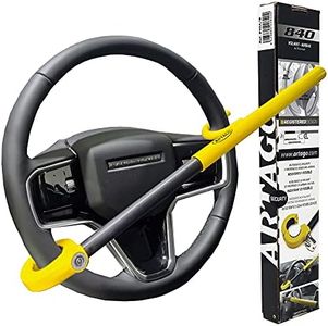 Artago 840A/B Steering Wheel Lock Strongest, Adjustable High Security Swing Locking, More Deterrent, Drill-Resistant Lock, Universal Anti Theft Bar Locking Device for Car, Truck, Van, Motorhome Camper