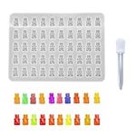 Gummy Bear Moulds, 1PC 50-Cavity Small Bear Silicone Chocolate Molds with 1 Dropper,Ice Cube Trays Candy Baking Molds for Sweets Candy Chocolate Gummy Jelly Cookie