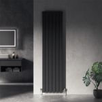 Heilmetz® Vertical Radiator, 1800 x 456 mm Anthracite Radiators Grey Radiator, 2926 BTU Fast Heat Output, Easy to Install and Clean, Designer Radiator Vertical Central Heating Radiators