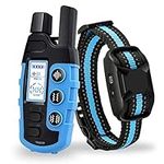 Dog Training Collar with Remote, 3300Ft Remote Range, Beep (1-8) & Vibration (1-16) Training Modes, USB Rechargeable IP67 Waterproof, Remote Anti Bark Collar for Large Medium Small Dogs (BLUE)