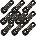 10 x 10m Male to Female XLR Mic Leads/Balanced Microphone Cables / 8 Colours / 10 Pack Black