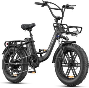 ENGWE L20 BOOST Electric Bike – 20x4 Fat Tire, Black