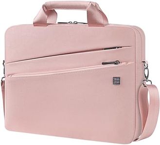 DOMISO 15,6 Pulgadas Funda Portátil Bolsa Bandolera Impermeable Funda Protectora Compatible con 15-15,6 Pulgadas Dell/Acer/ASUS/Samsung/Hp/Lenovo/Chromebook/Notebook, Rosa