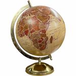 GLOBE DADDY 8 Inch Mallu Multicolor Rotating World Globe with Gold Metal Arc for Education and Learning for Kids & Students,Geography Lovers,Showpiece for Home Decor,Office Desk,Study table,Gift Item