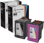 LD Remanufactured Ink Cartridge Replacements for HP CC640WN (HP 60) Black and HP CC643WN (HP 60) Color (1 Black and 1 Color)