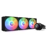 NZXT Kraken 360 RGB - 360mm AIO CPU Liquid Cooler - Customizable 1.54" Square LCD Display for Images, Performance Metrics - High-Performance Pump - 3 x F120 RGB Core Fans - Black