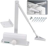 Marie Automatic Adjustable Grade 3 Spring Hydraulic Door Closer Heavy Duty Auto Closer for Residential and Commercial Doors, White