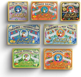 Fishwife Starter 7-Pack (Variety of Tinned Seafood including Smoked Salmon, Rainbow Trout, Sardines, Tuna & More!) | Gluten Free, High Protein, Omega-3s | Hand-Packed