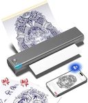 Phomemo M08F Bluetooth Tattoo Stencil Printer, Thermal Tattoo Machine with 10pcs Tattoo Transfer Paper, Portable Wireless Stencil Printer for Tattooing, Compatible with Smartphone & PC, Grey